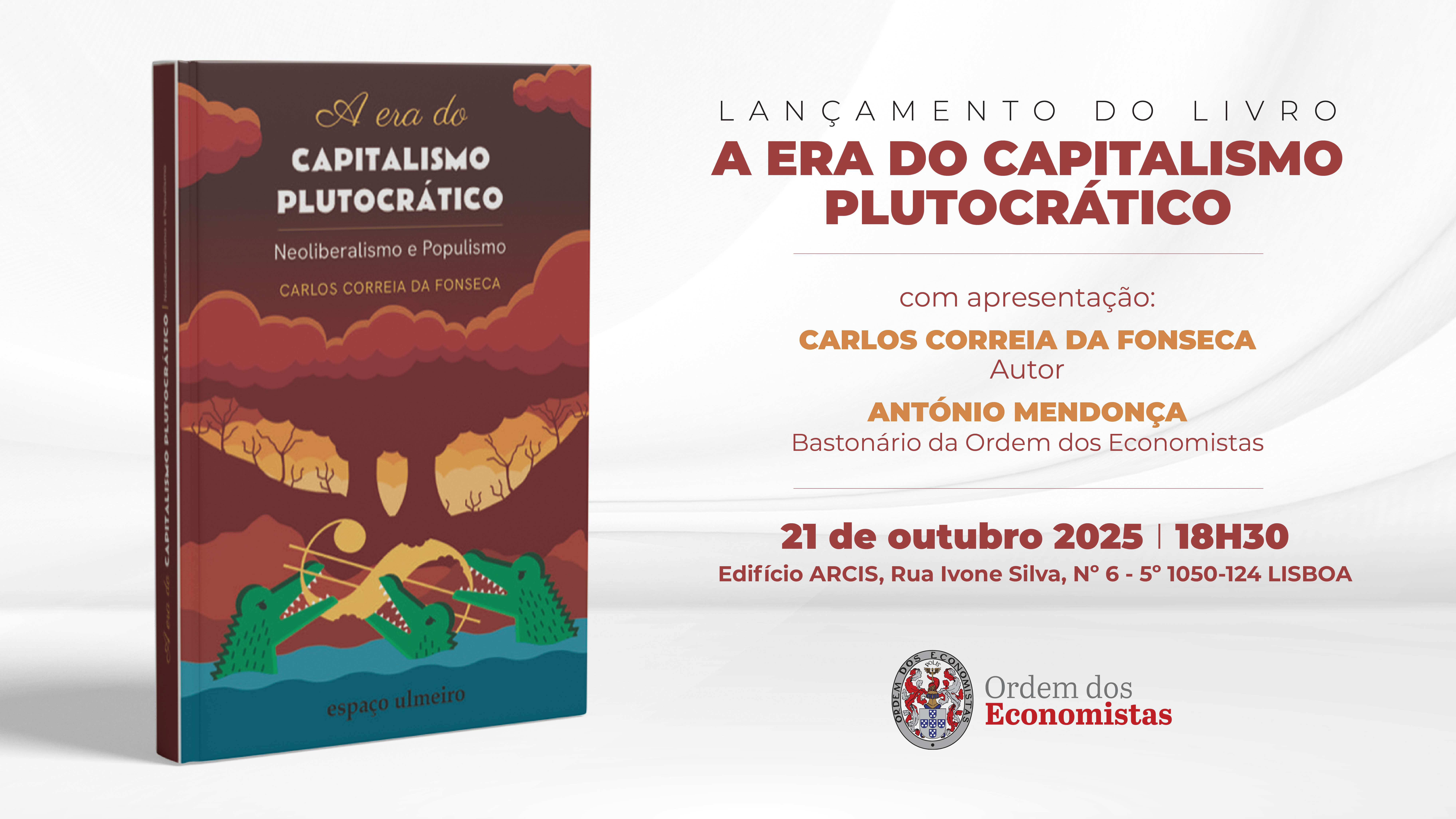 Cartaz - Lançamento Livro Carlos Correia da F...